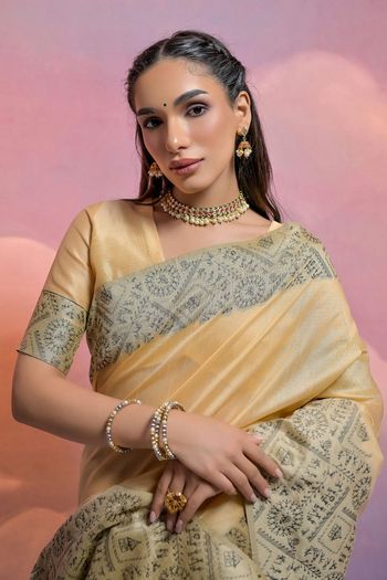 Handloom Raw Silk Handloom Woven Saree SR05800487