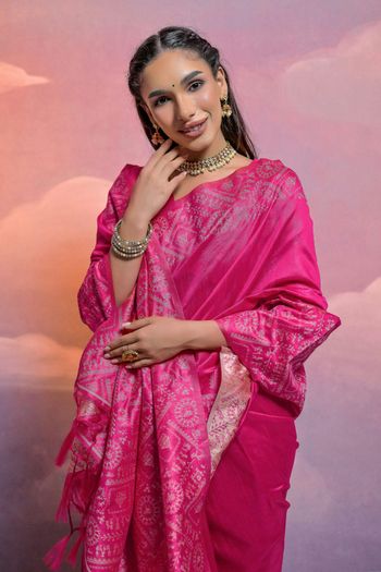 Handloom Raw Silk Handloom Woven Saree SR05800493