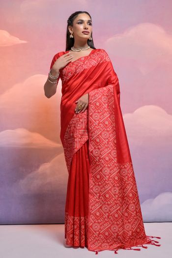 Handloom Raw Silk Handloom Woven Saree SR05800494