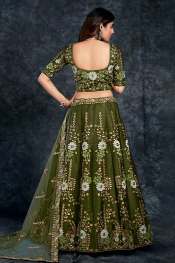 Italian Silk Semi Stitched Designer Lehenga Choli LD05730072