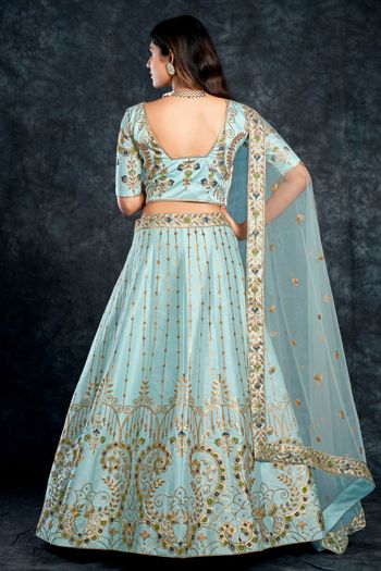 Italian Silk Semi Stitched Designer Lehenga Choli LD05730075