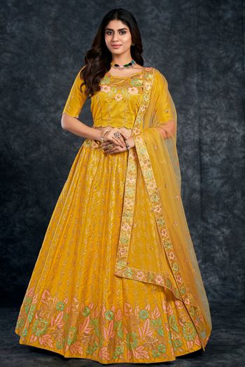 Italian Silk Semi Stitched Designer Lehenga Choli LD05730071