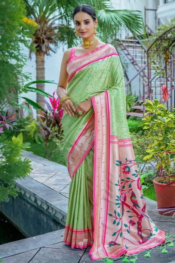 Kanjivaram Silk Meenakari Zari Woven Saree SR05800299