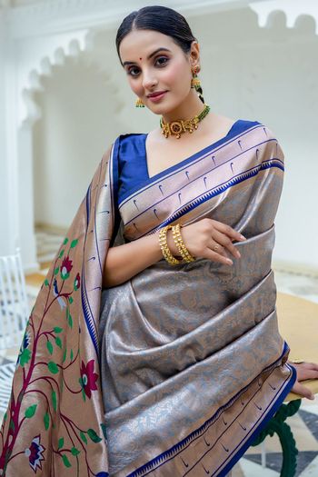 Kanjivaram Silk Meenakari Zari Woven Saree SR05800297