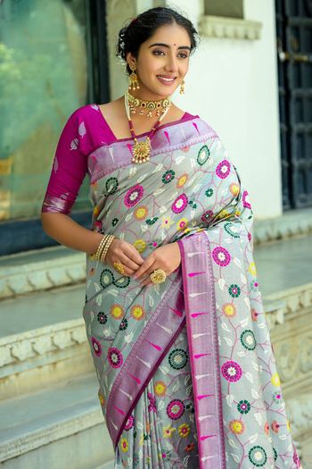 Kanjivaram Silk Meenakari Zari Woven Saree SR05800306