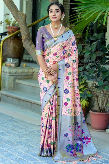 Kanjivaram Silk Meenakari Zari Woven Saree SR05800308