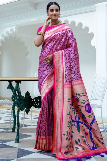 Kanjivaram Silk Meenakari Zari Woven Saree SR05800302