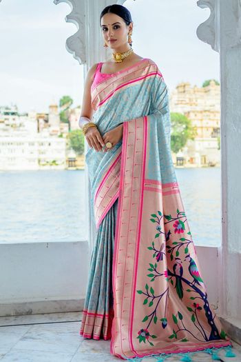 Kanjivaram Silk Meenakari Zari Woven Saree SR05800296