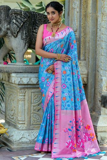 Kanjivaram Silk Meenakari Zari Woven Saree SR05800305