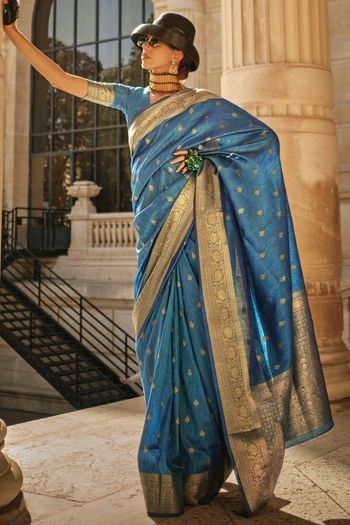 Khadi Silk Woven Work Saree SR01353380