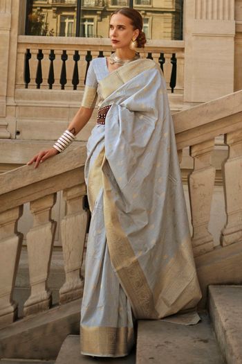 Khadi Silk Woven Work Saree SR01353383