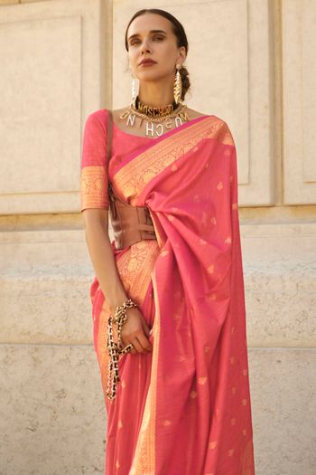 Khadi Silk Woven Work Saree SR01353385