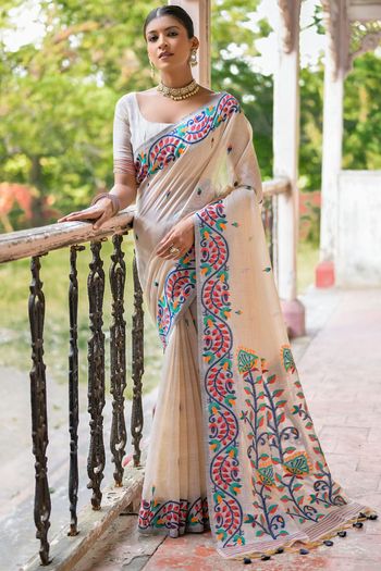 Muga Cotton Woven Saree SR05800185