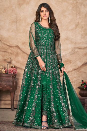 Silk Embroidered Gulabi Nyra Cut Ossm Readymade Pant Style Suits, MIX at Rs  965 in Ahmedabad