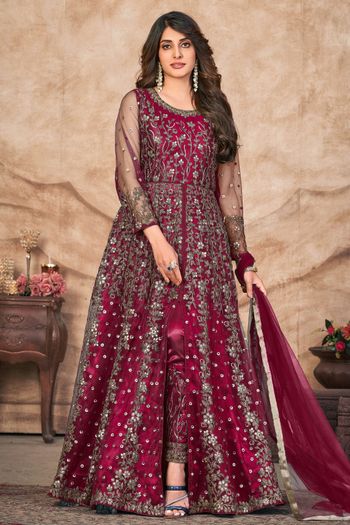 Shop Designer Pant Style Salwar Suits Online at Ninecolours