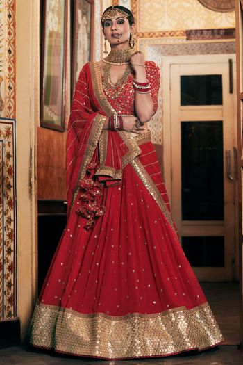 Organza Embroidery Semi Stitched Lehenga Choli LD01041123