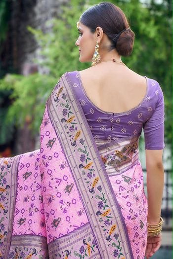 Paithani Patola Silk Patola Print With Zari Woven Saree SR05800428