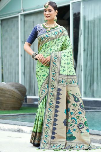 Paithani Patola Silk Patola Print With Zari Woven Saree SR05800434