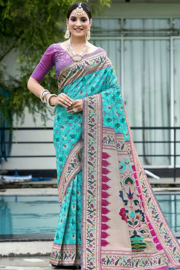 Paithani Patola Silk Patola Print With Zari Woven Saree SR05800429