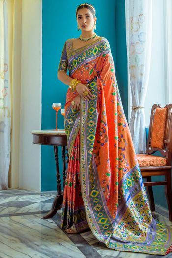 Paithani Silk Meenakari Zari Woven Saree SR05800391