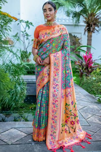 Paithani Silk Meenakari Zari Woven Saree SR05800287