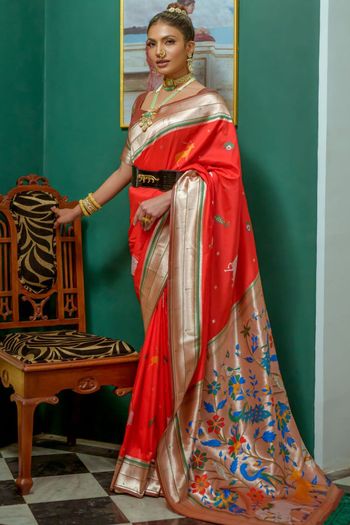 Paithani Silk Zari Woven Saree SR05800403