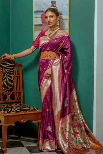 Paithani Silk Zari Woven Saree SR05800405