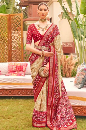 Patola Silk Digital Print Saree SR01353393