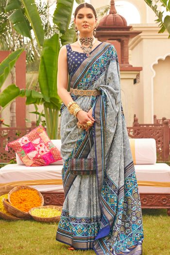 Patola Silk Digital Print Saree SR01353392