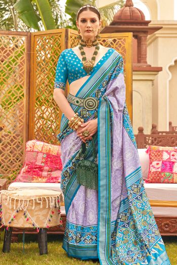 Patola Silk Digital Print Saree SR01353395