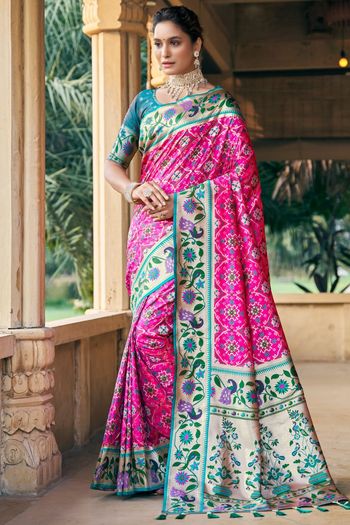 Patola Silk Meenakari Woven Patola Saree SR05800365