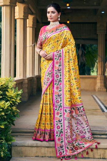 Patola Silk Meenakari Woven Patola Saree SR05800372