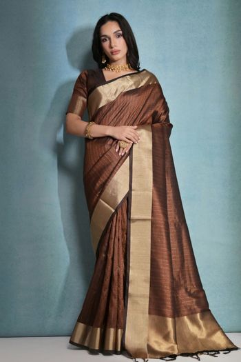 Raw Silk Handloom Woven Saree SR05800498