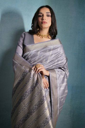 Raw Silk Handloom Woven Saree SR05800506
