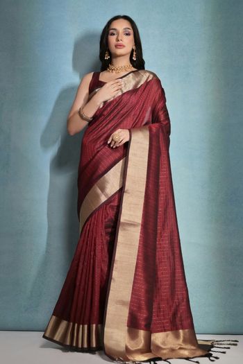 Raw Silk Handloom Woven Saree SR05800499