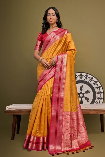 Raw Silk Handloom Woven Saree SR05800532