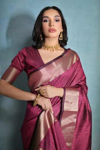 Raw Silk Handloom Woven Saree SR05800501