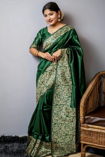 Raw Silk Woven Border Saree SR05800412