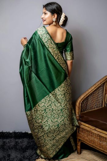 Raw Silk Woven Border Saree SR05800412