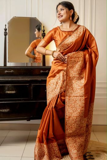 Raw Silk Woven Border Saree SR05800415