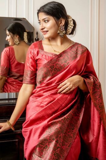 Raw Silk Woven Border Saree SR05800411