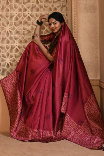 Raw Silk Zari Woven With Tassel Saree SR05800446