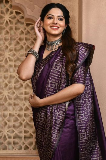 Raw Silk Zari Woven With Tassel Saree SR05800448