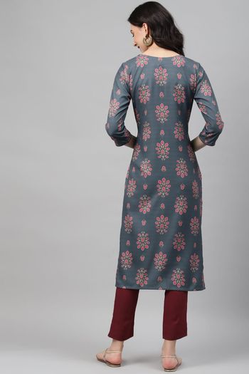 Rayon Stitched Digital Print Kurti KR04512002