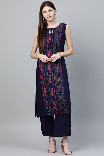 Rayon Stitched Khadi Print Kurti KR04511989