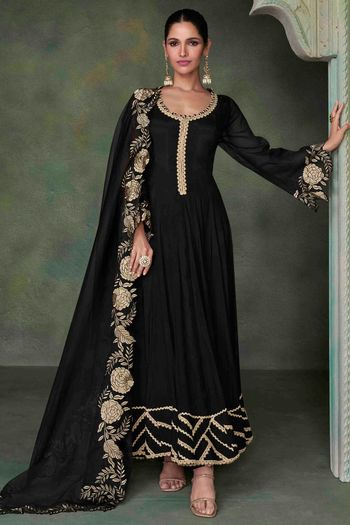 Silk Anarkali Suit SM01353330