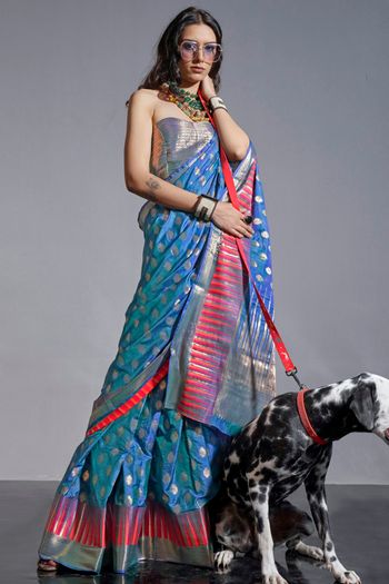 Silk Woven Work Saree SR01353426