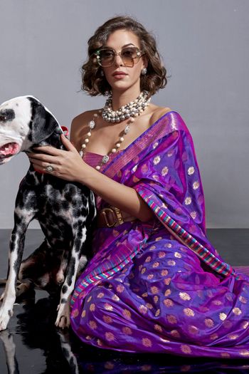 Silk Woven Work Saree SR01353425