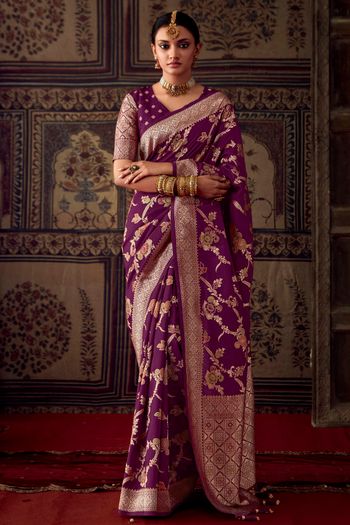 Silk Woven Work Saree SR01353422