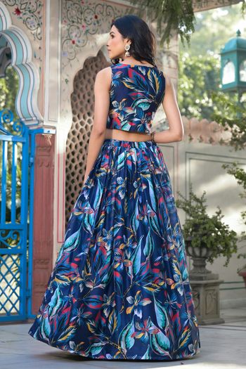 Slim Georgette Digital Print Stitched Lehenga Choli LD01041132